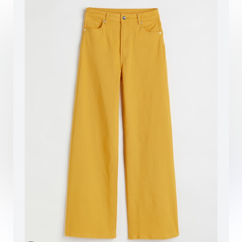 Ladies H&M Wide-Leg Twill Pants